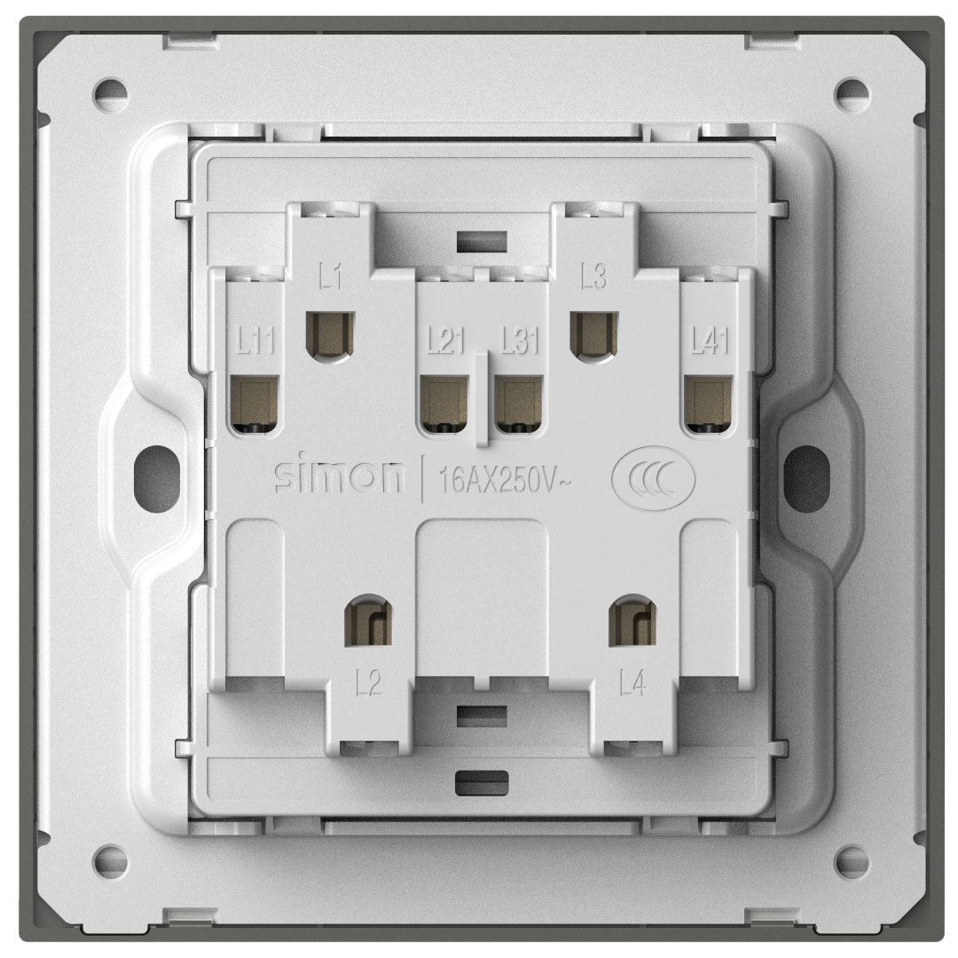 Simon 4G 1-Way Switch M7 Metal- Brushed Grey