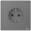 Schuko Socket M7-Brushed Grey