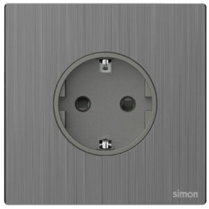 Schuko Socket M7-Brushed Grey
