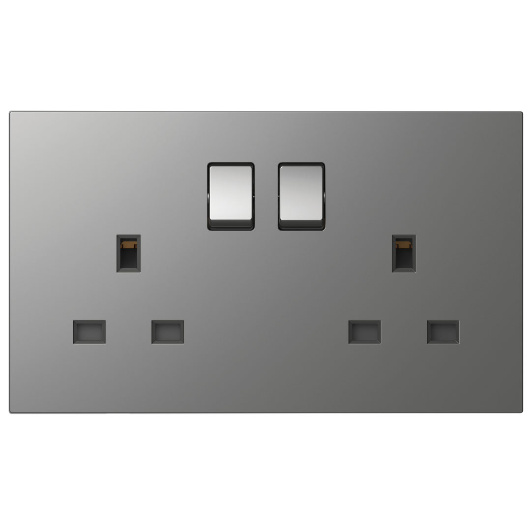 664581-6Q Simon 2G BS Switched socket M7-Platinum Grey