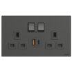 Multi Socket Switched with USB A+C Chargers M7-Gem
