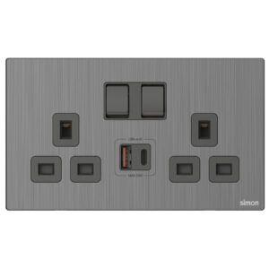 Multi Socket Switched with USB A+C Chargers M7-Metal