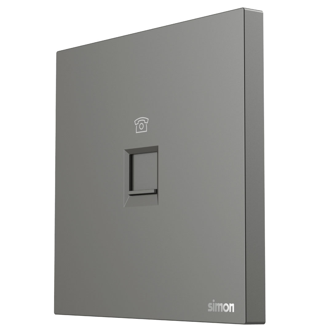 Simon 1G Telephone Outlet M7-Grey