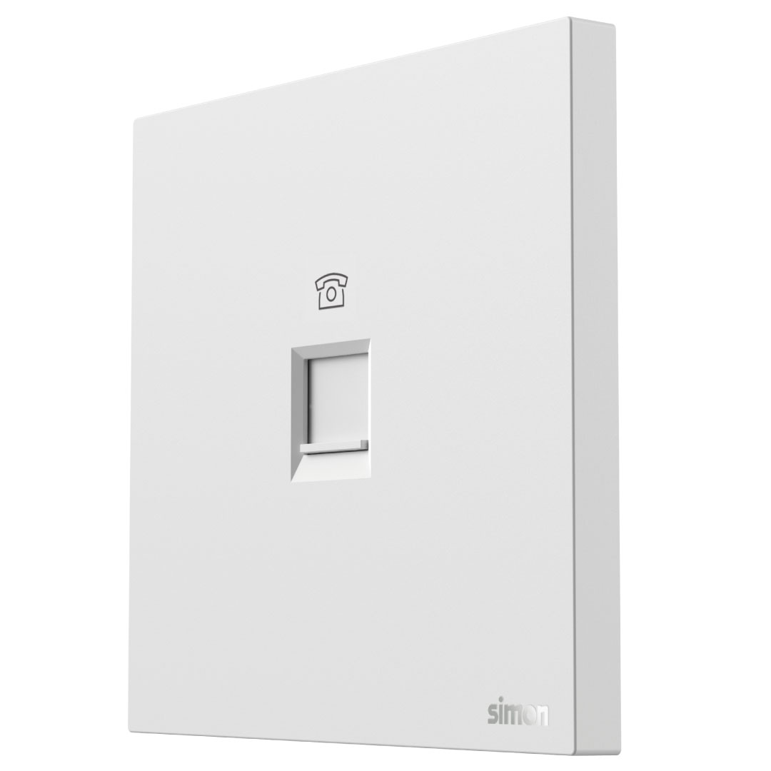 Simon 1G Telephone Outlet M7-White