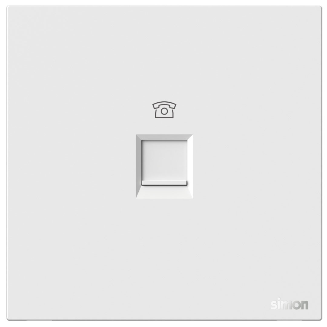 Simon 1G Telephone Outlet M7-White