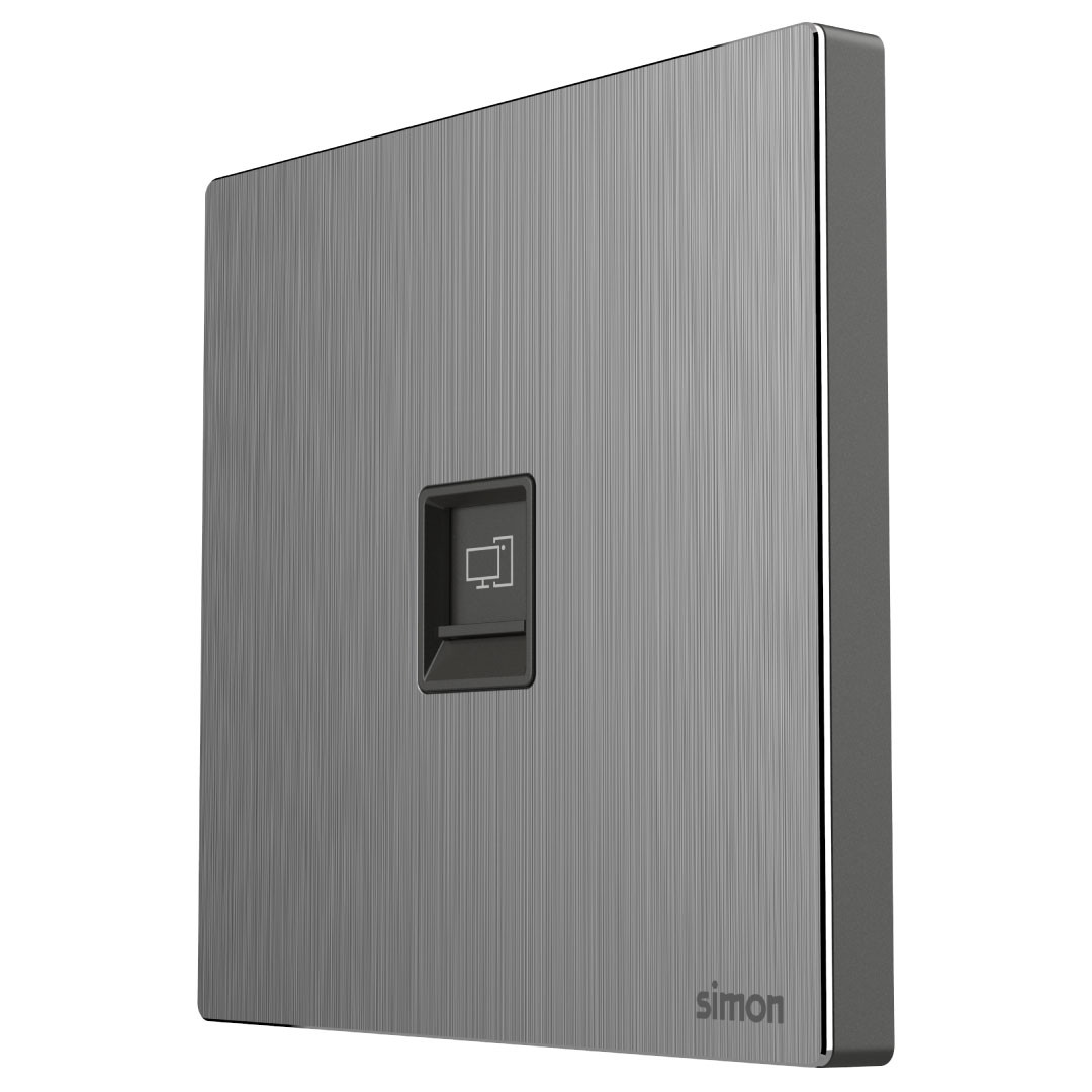 1G Data Outlet Cat6 (RJ45) M7-Brushed Grey