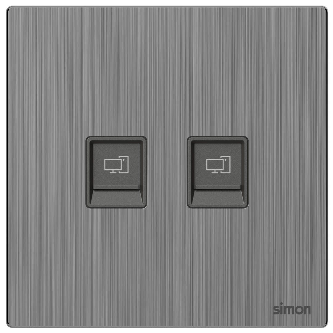 2G Data Outlet Cat6 (RJ45) M7-Brushed Grey