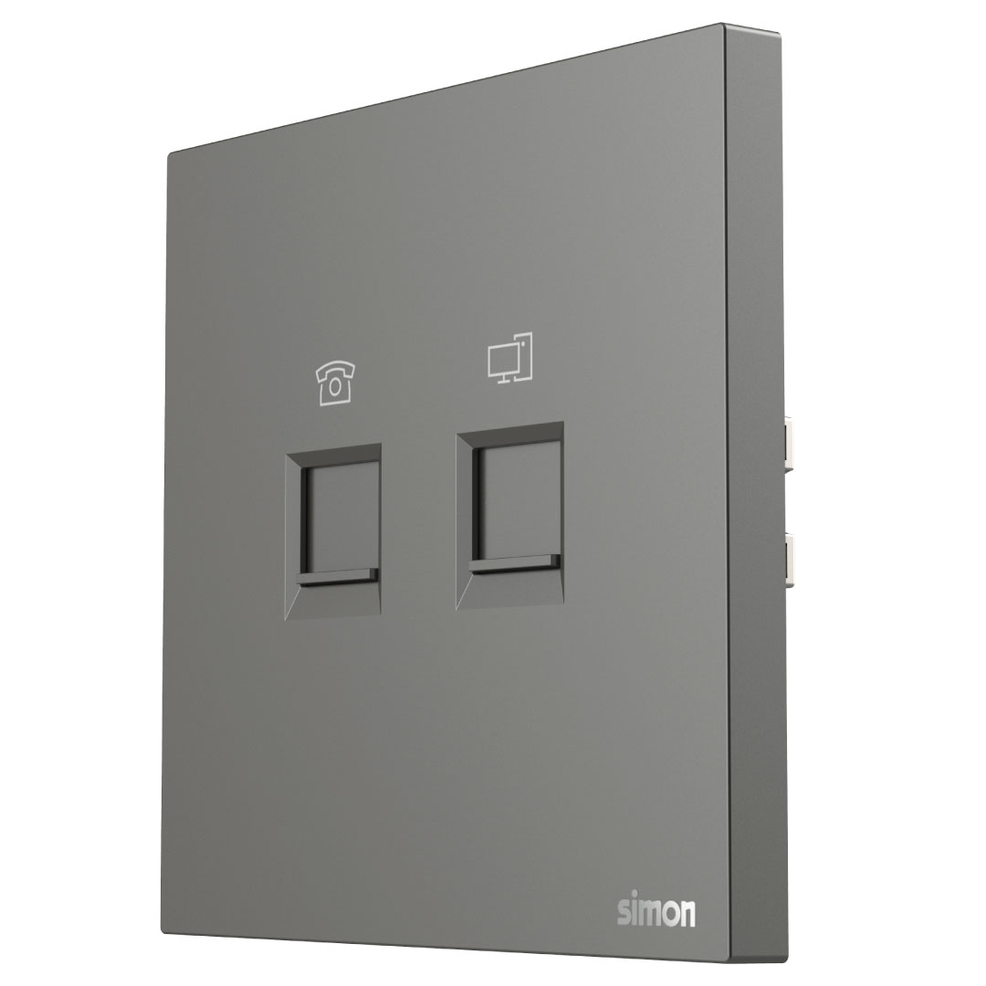 Telephone & Data Outlet Cat6 M7-Grey