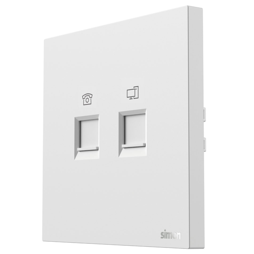 Telephone & Data Outlet Cat6 M7-White