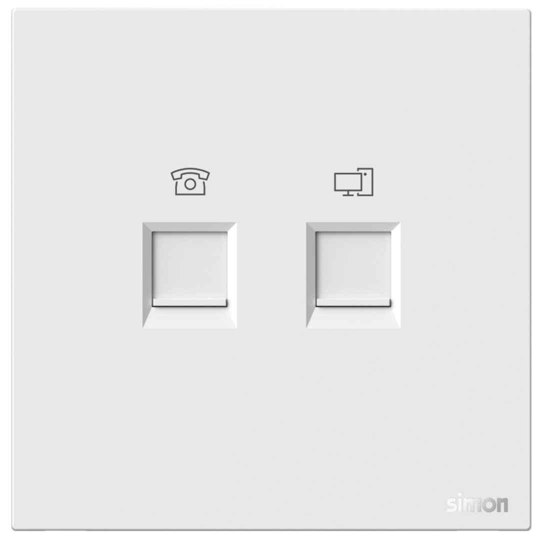 Telephone & Data Outlet Cat6 M7-White