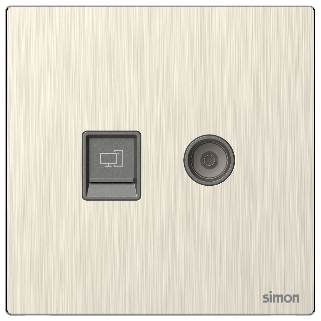 TV & Data Outlet Cat6 M7-Metal