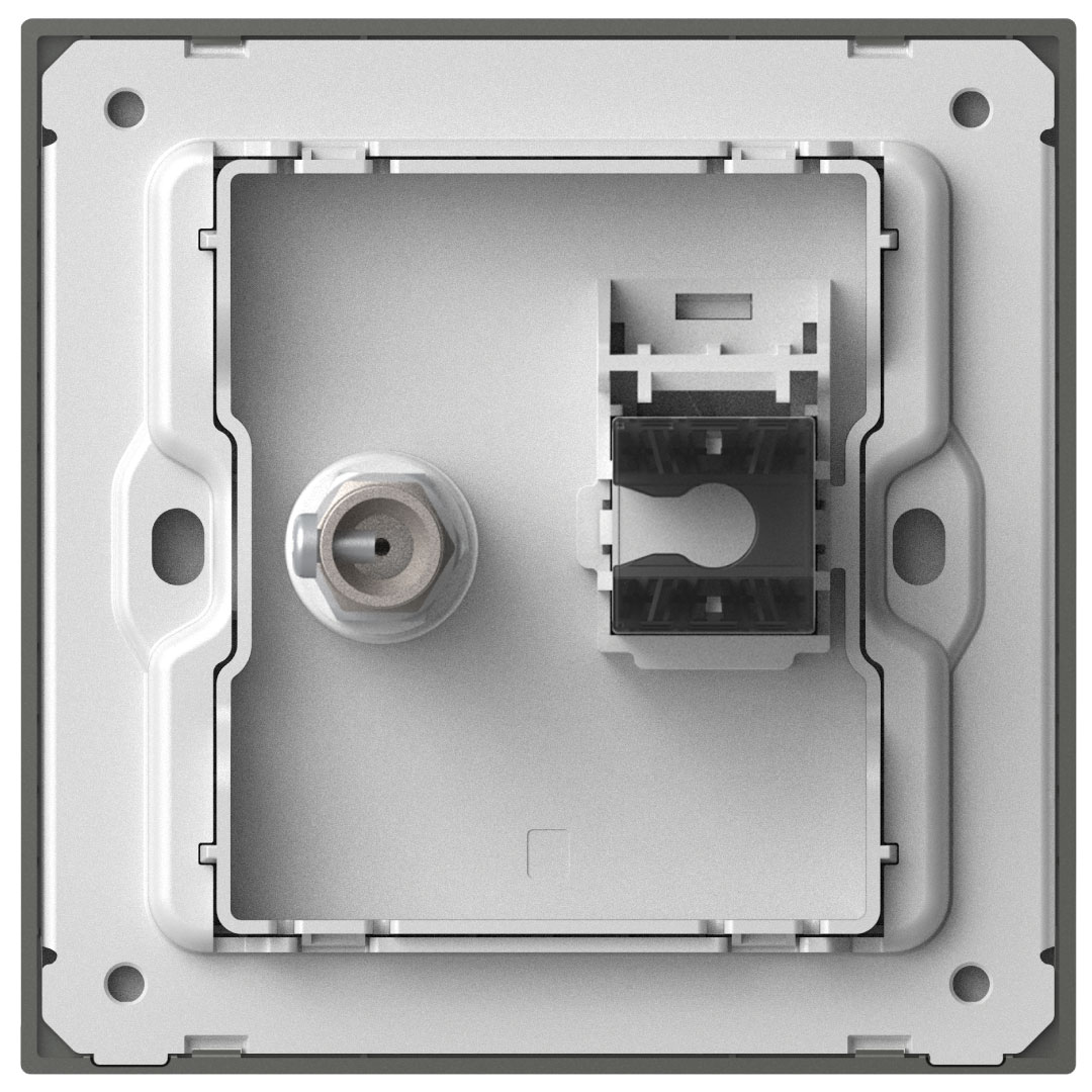 Simon TV & Data Outlet Cat6 M7-Grey