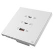 66e722-30 USB A+C Chargers M7-White USB A: 5V 2.4A Type C: 65W
