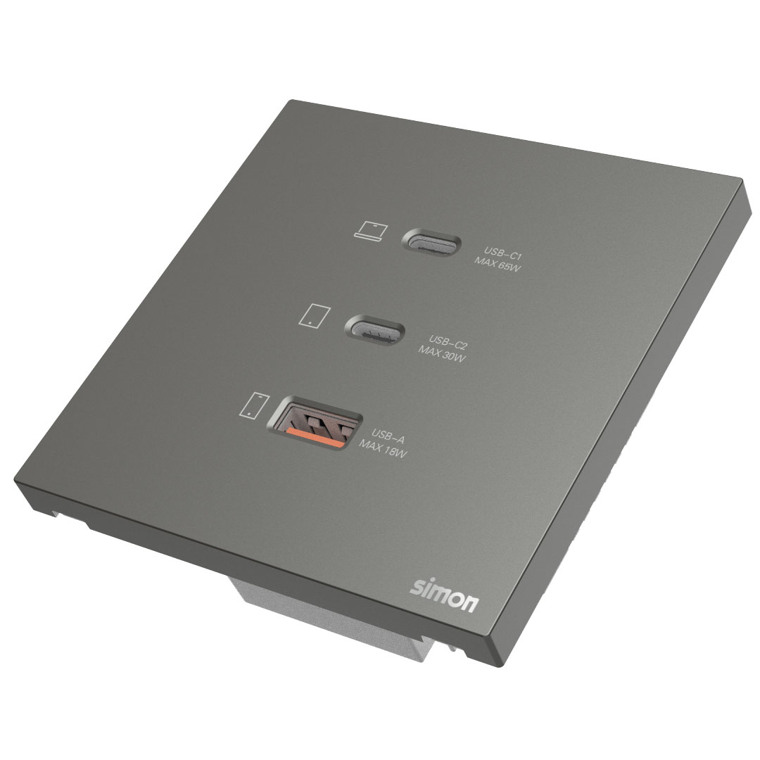 66e722-6q-30 USB A+C Chargers M7-White USB A: 5V 2.4A Type C: 65W