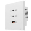 66e722-side USB A+C Chargers M7-White USB A: 5V 2.4A Type C: 65W