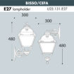 BISSO-CEFA Bisso Cefa Wall Light measurements