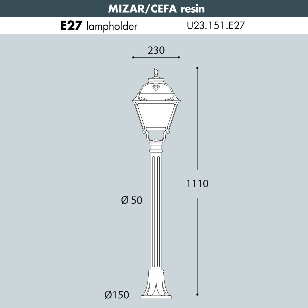 MIZAR-CEFA BOLLARD LIGHT Measurements