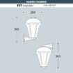 nardo-sandro Fumagalli Nardo-Sandro Outdoor Wall Light Sizes