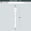GIAFFA-GIAMPY-SIZES Giaffa Giampy Bollard Light Sizes