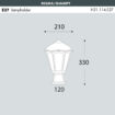 disma-giampy-sizes Disma-Giamy Wall Top Gate Light sizes