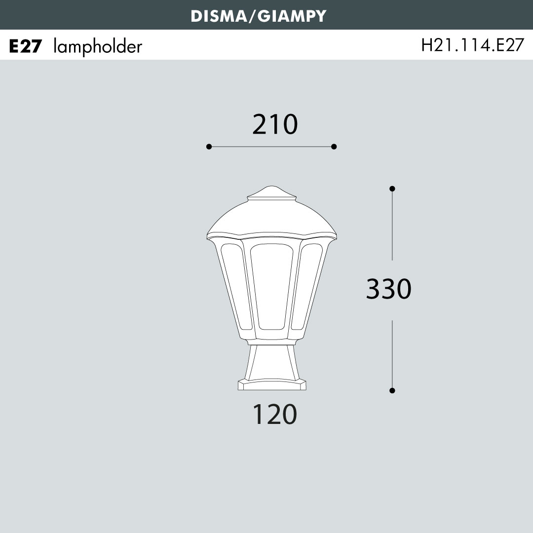 Disma-Giamy Wall Top Gate Light sizes