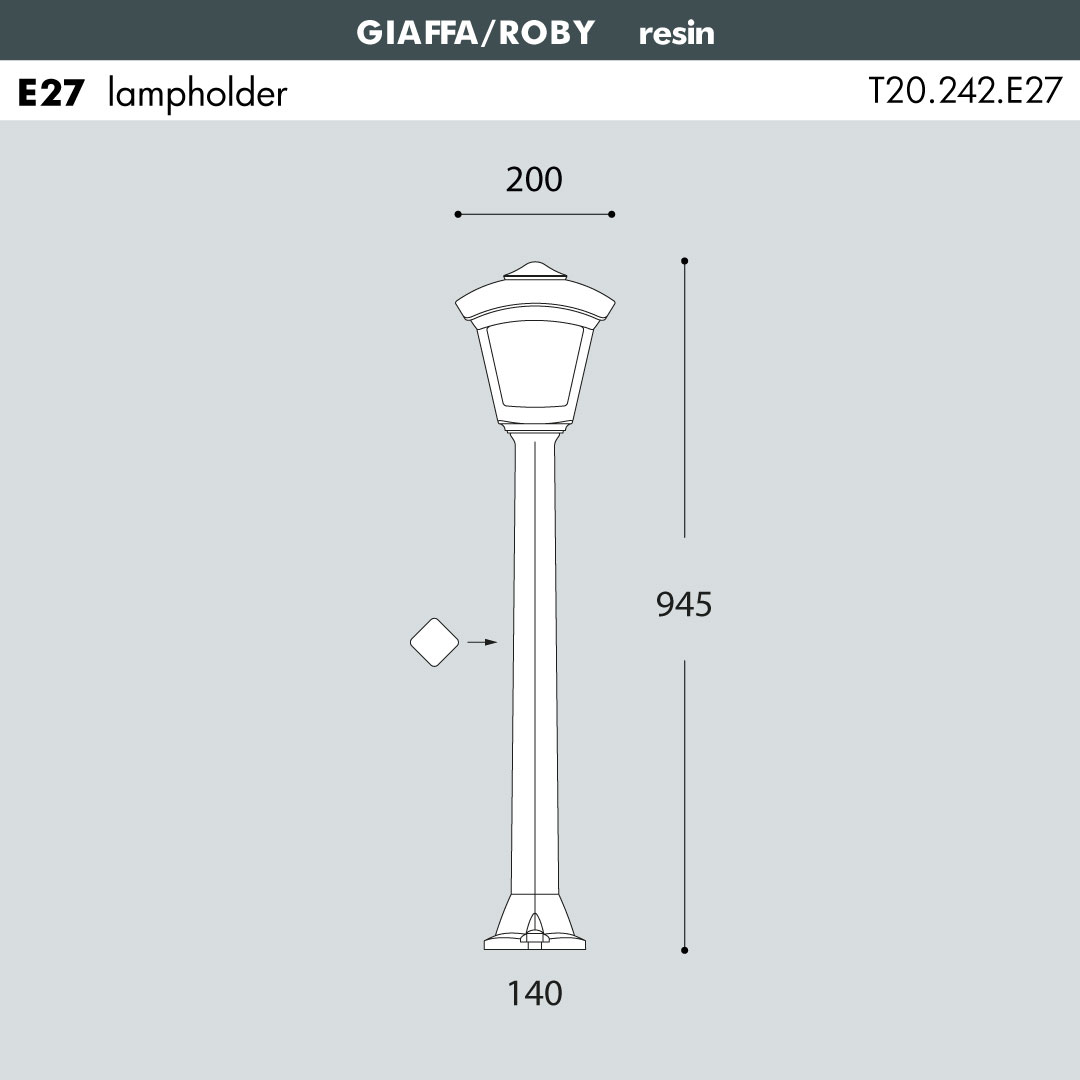 Giaffa-Roby Bollard Light sizes
