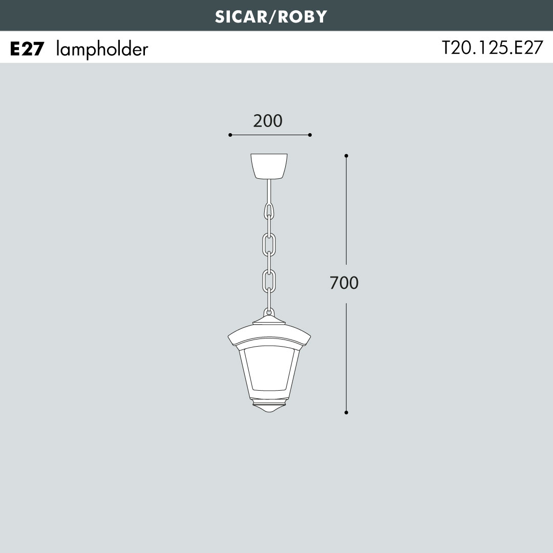 Sicar-Roby Hanging Light size