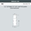 virgilio-500-sizes VIRGILIO 500 Bollard Light Sizes