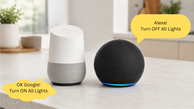 Google and Alexa Voice Speaker